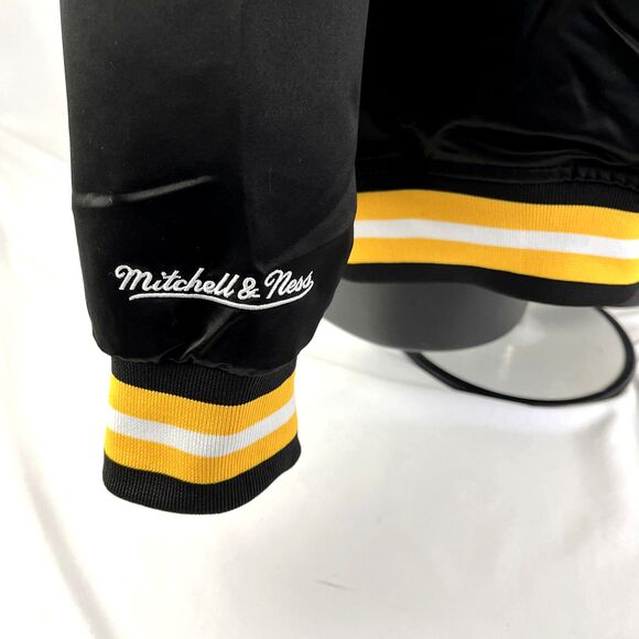 New Mens Mitchell And Ness Pittsburgh Penguins Satin Bomber Jacket Sz L NWT - Picture 5 of 10